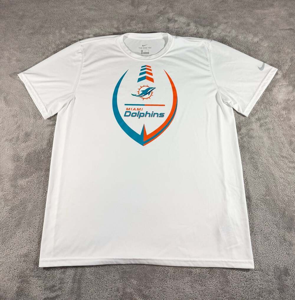 Nike Miami Dolphins Icon Legend T-Shirt, XL White Dri-FIT Performance NFL Tee